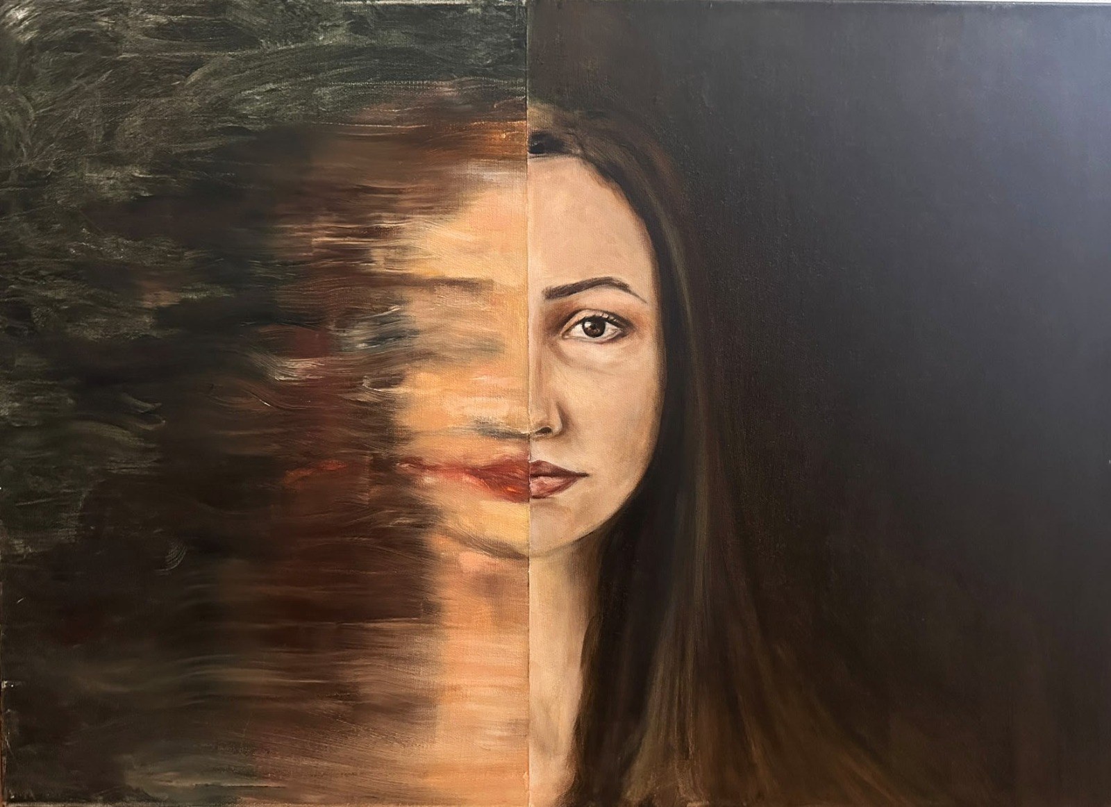 The other half — Ulei pe pânză · 50 × 70 cm · 2024